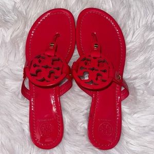 Red Tory Burch Miller Sandals